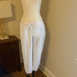 Elegant White Textured Joggers